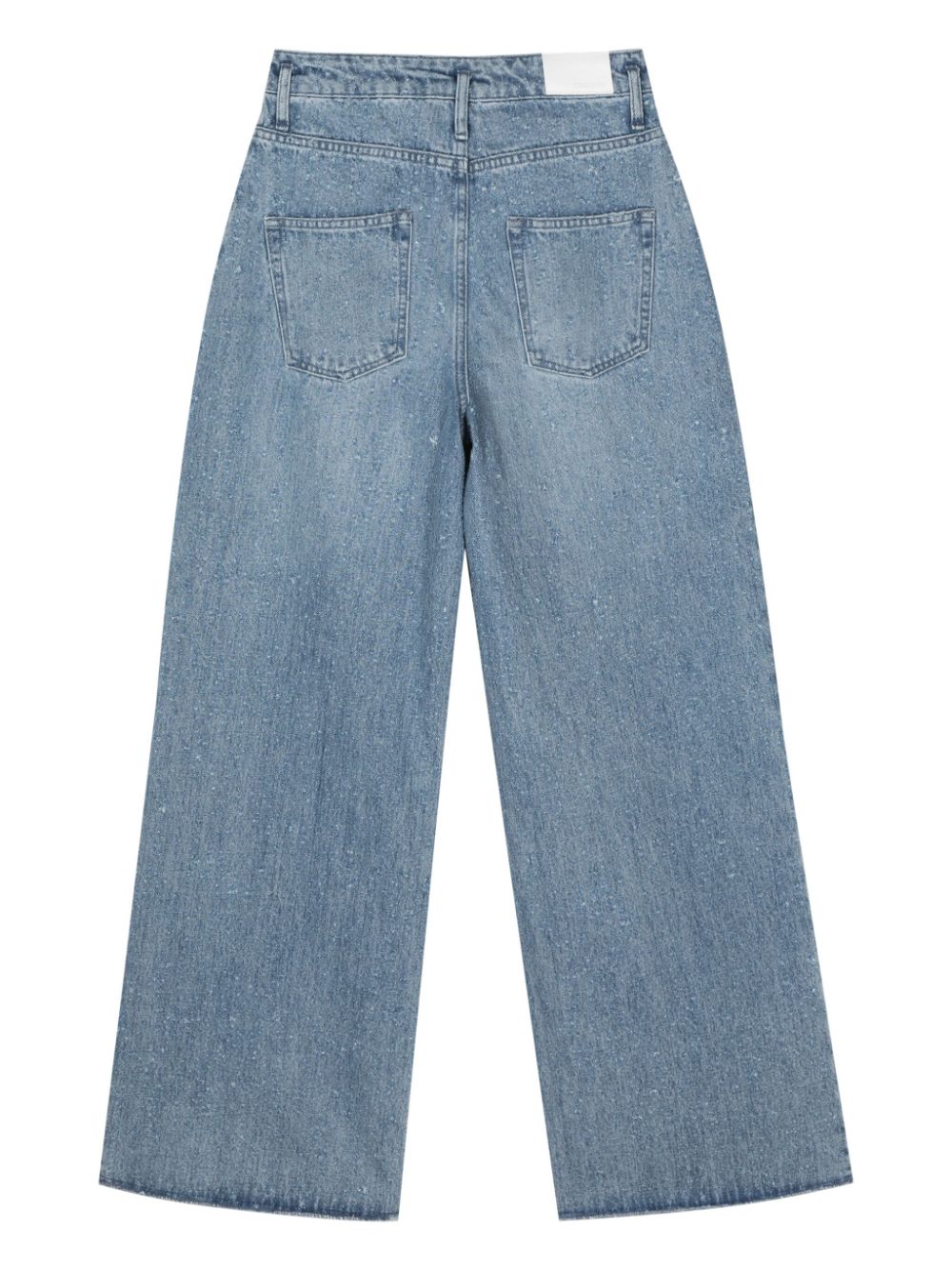 Halfboy logo-patch wide-leg jeans - Blauw