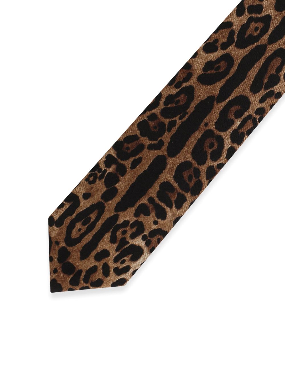 Dolce & Gabbana Stropdas met luipaardprint - Bruin