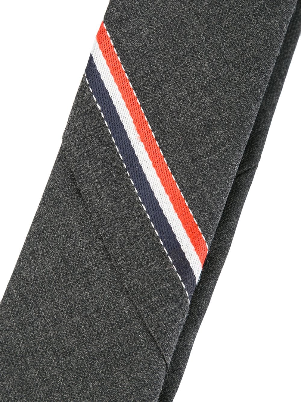 Thom Browne Classic Necktie With Seamed In Red - Grijs