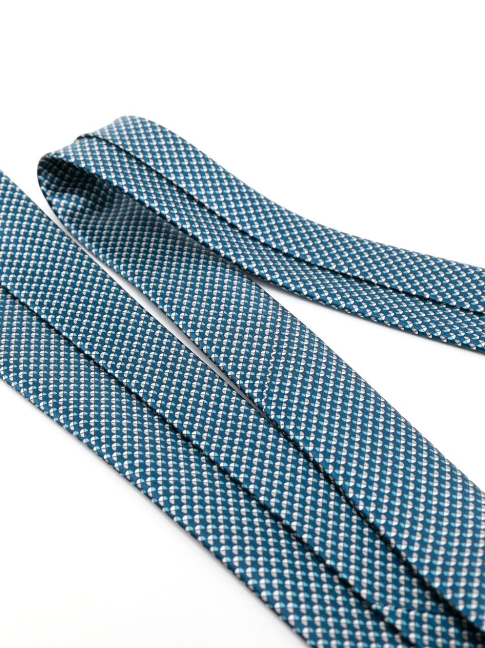 Brioni Zijden stropdas met geometrisch jacquard - Blauw