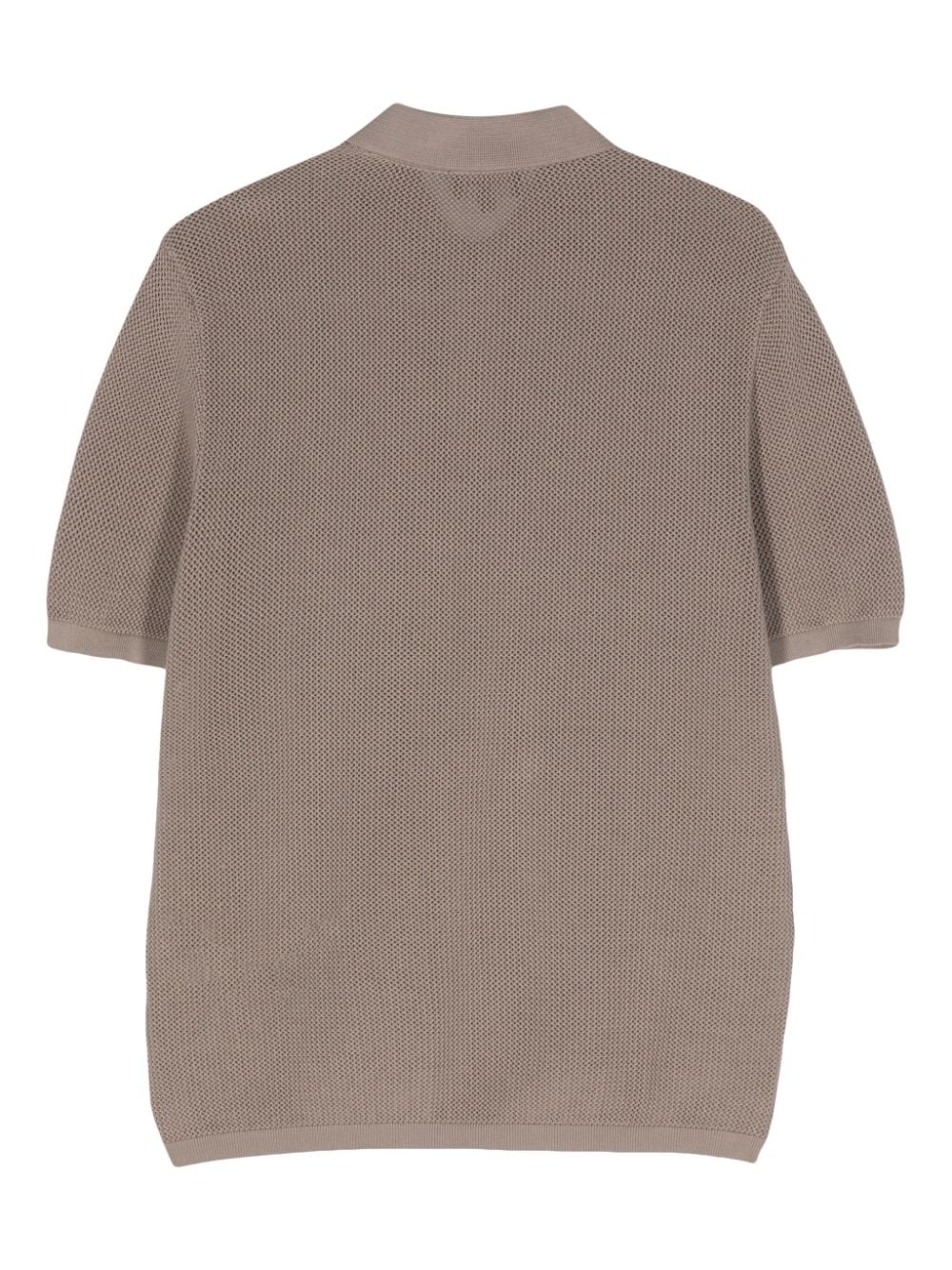 Emporio Armani open-knit polo shirt - Beige