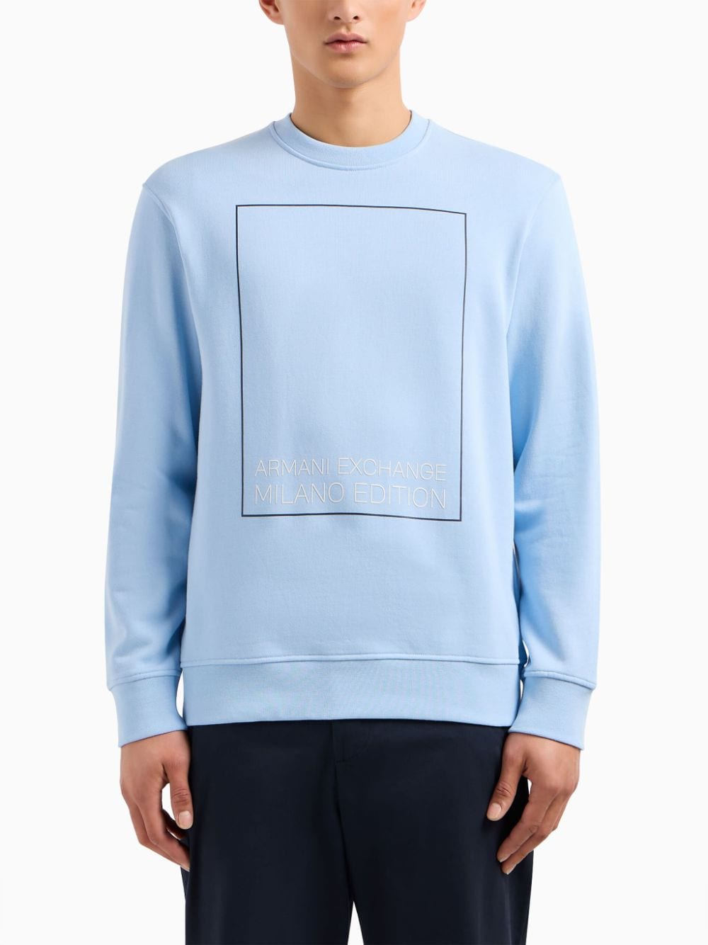 Armani Exchange Sweater met logoprint - Blauw
