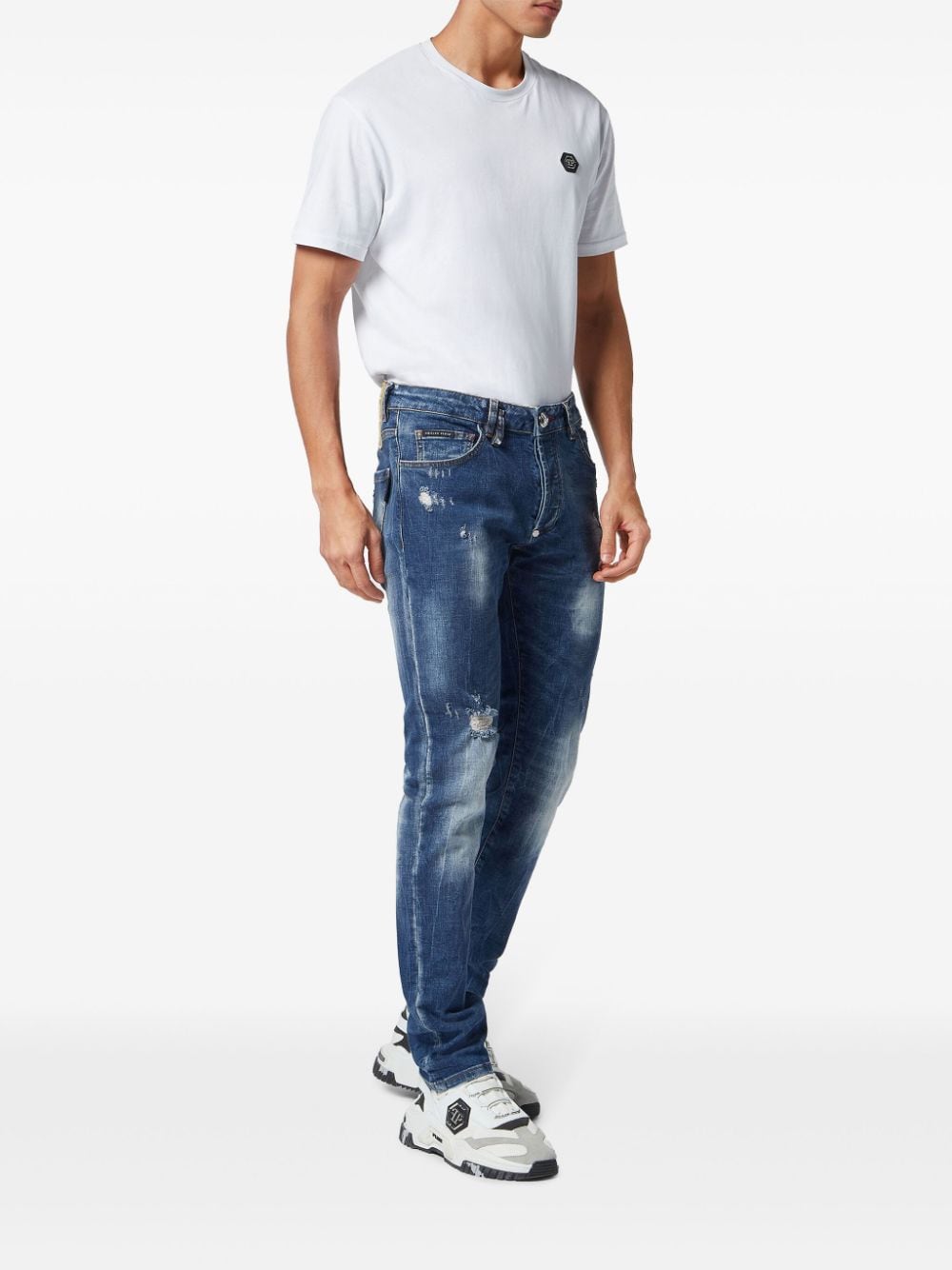 Philipp Plein Slim-fit jeans - Blauw