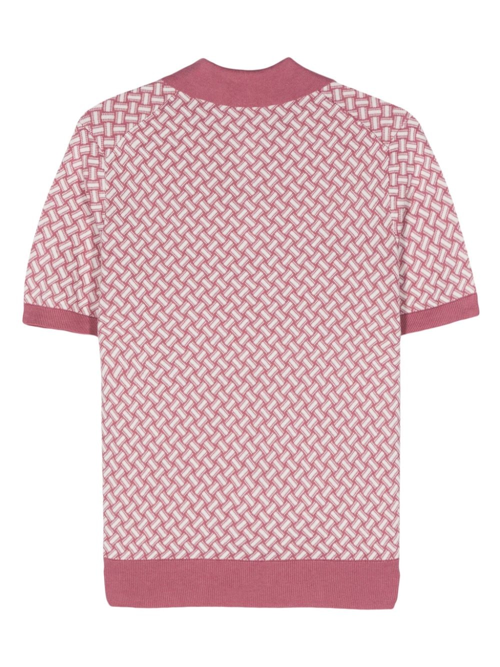 Drumohr Poloshirt met geometrische print - Roze