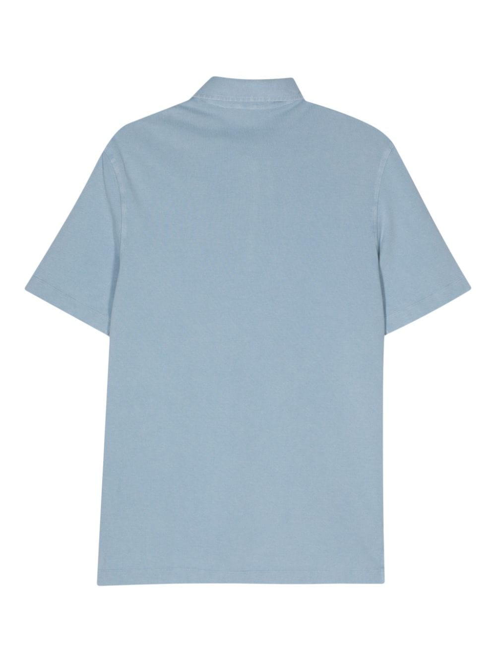 Drumohr logo-tag cotton polo shirt - Blauw