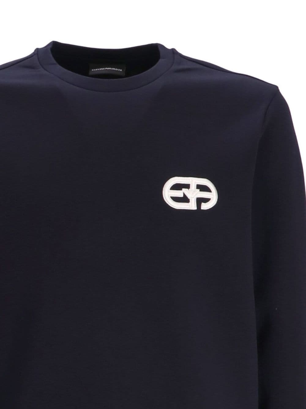 Emporio Armani Sweater met logopatch - Blauw