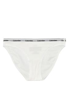 Calvin Klein Drie bikinislips met logoband - Wit