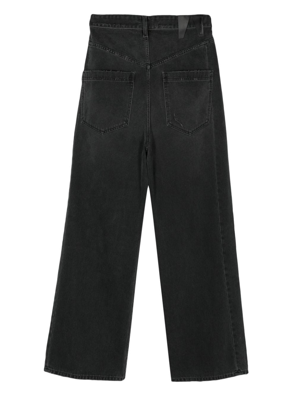 DARKPARK Ines low waist jeans met wijde pijpen - Zwart