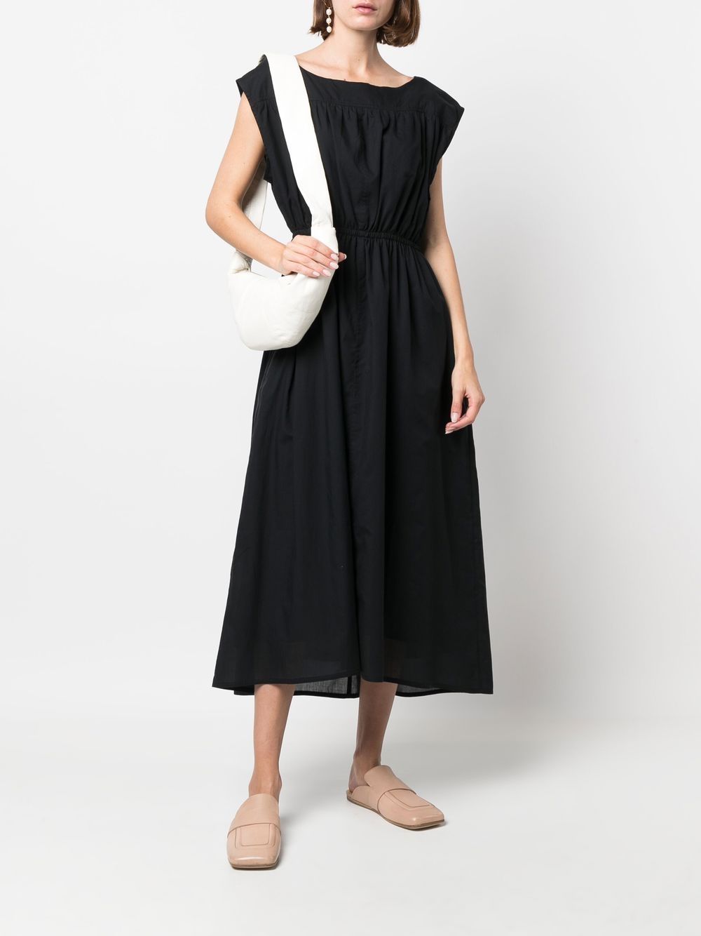 TOTEME Asymmetrische midi-jurk - Zwart