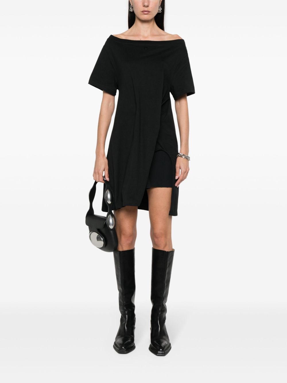 Courrèges Asymmetrische mini-jurk - Zwart