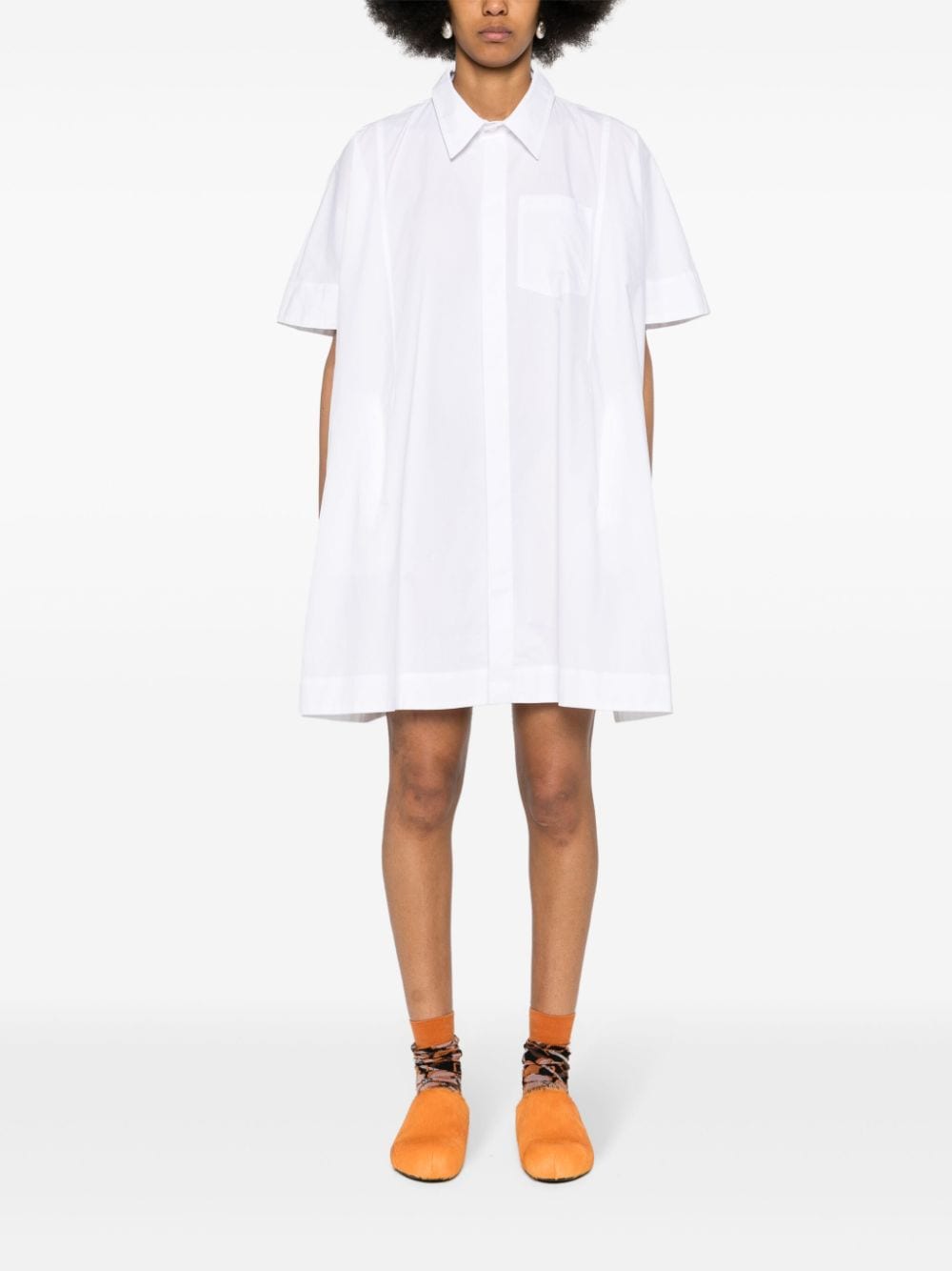 Manuel Ritz Mini-jurk van popeline - Wit