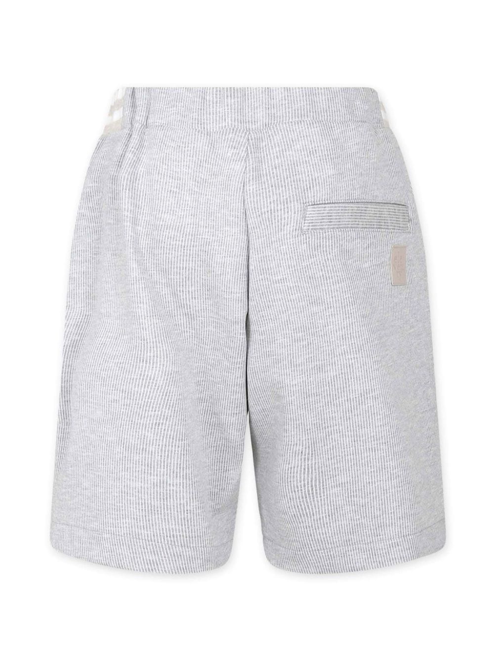 Eleventy Kids Gestreepte shorts - Grijs