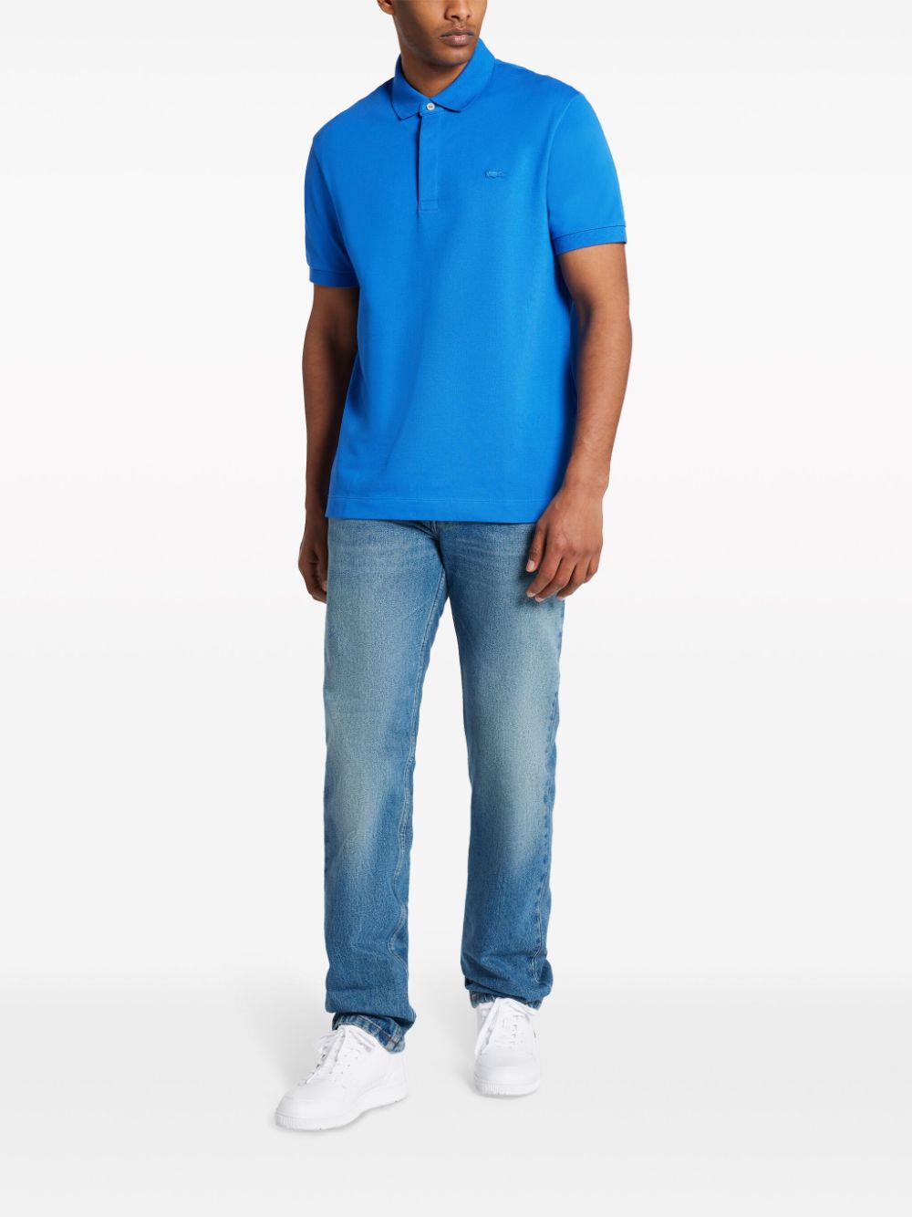 Lacoste Poloshirt met logo-applicatie - Blauw
