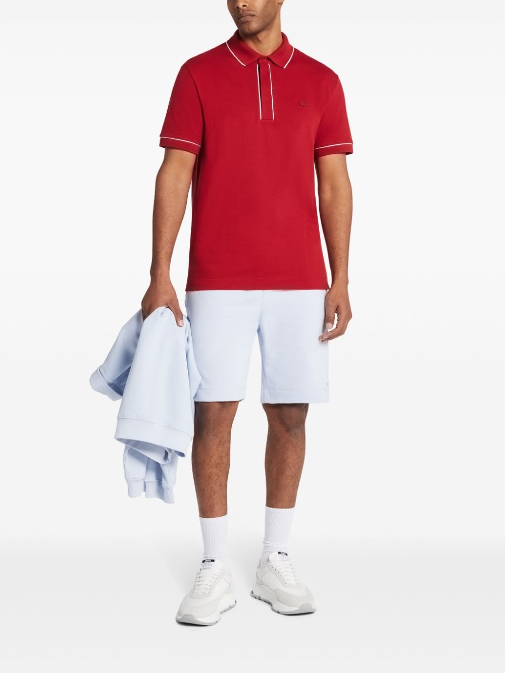 Lacoste Poloshirt met logo-applicatie - Rood
