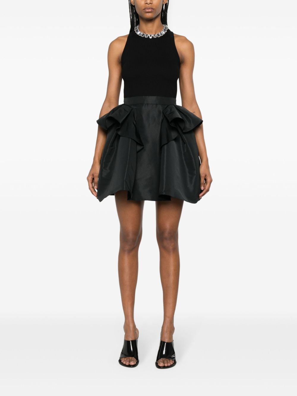 Alexander McQueen Mini-jurk met peplum afwerking - Zwart
