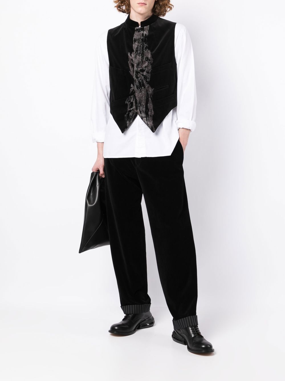 Yohji Yamamoto High waist broek - Zwart