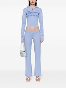 Versace Jeans Couture Hoodie verfraaid met stras - Blauw