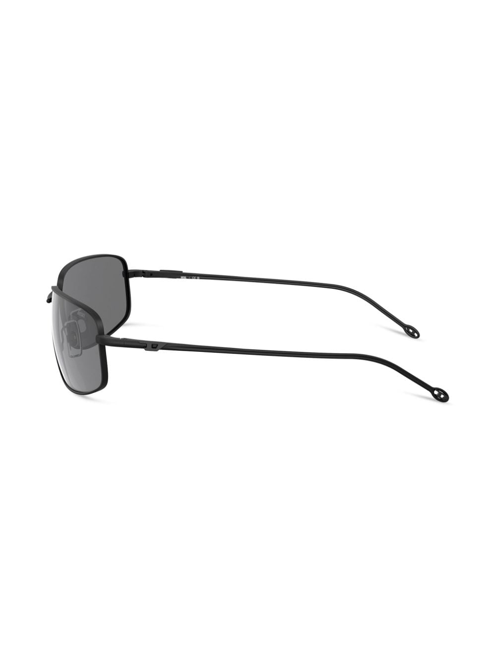 Diesel Zonnebril met rechthoekig montuur - Zwart
