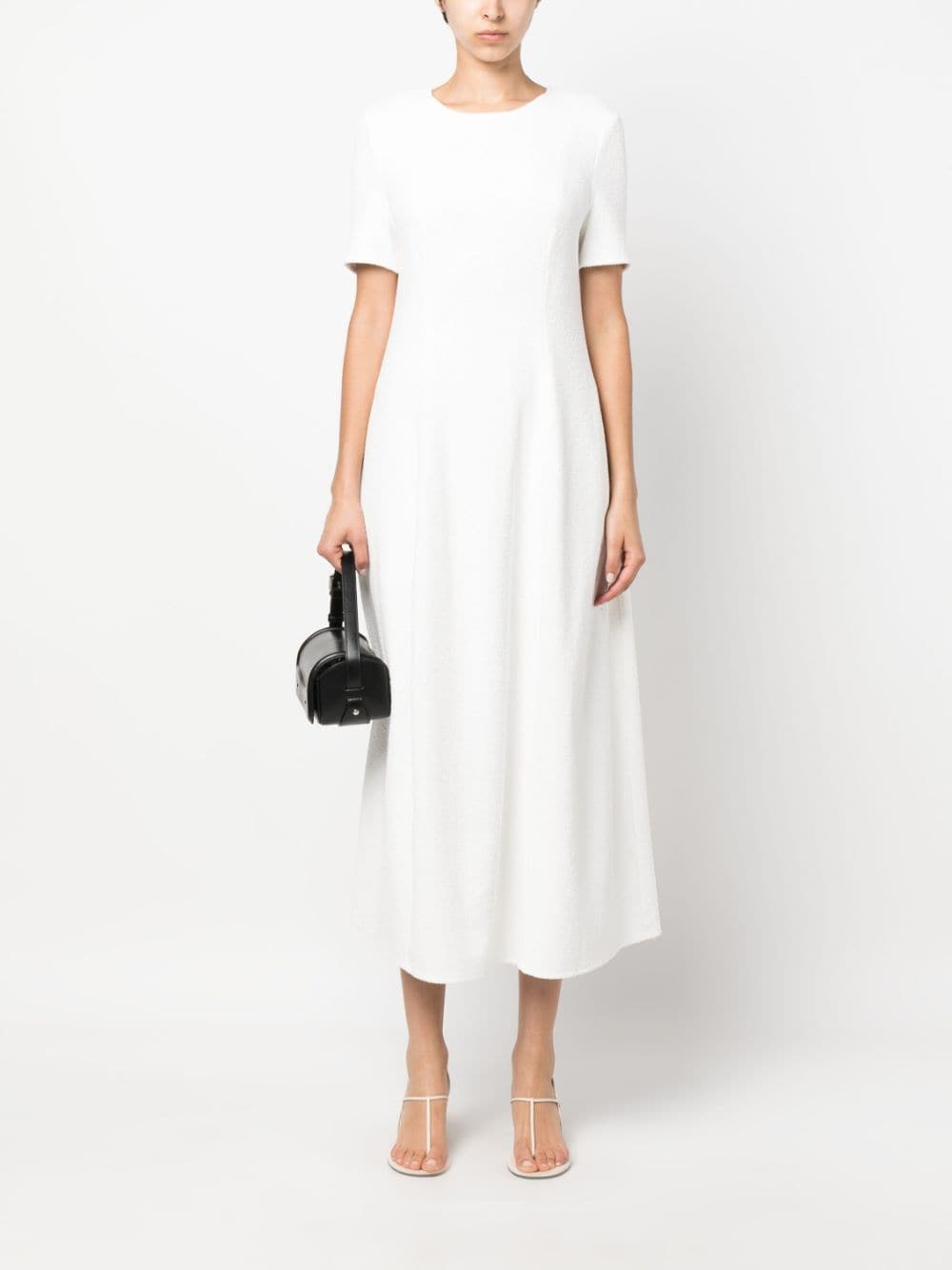 Loulou Studio Midi-jurk met korte mouwen - Wit