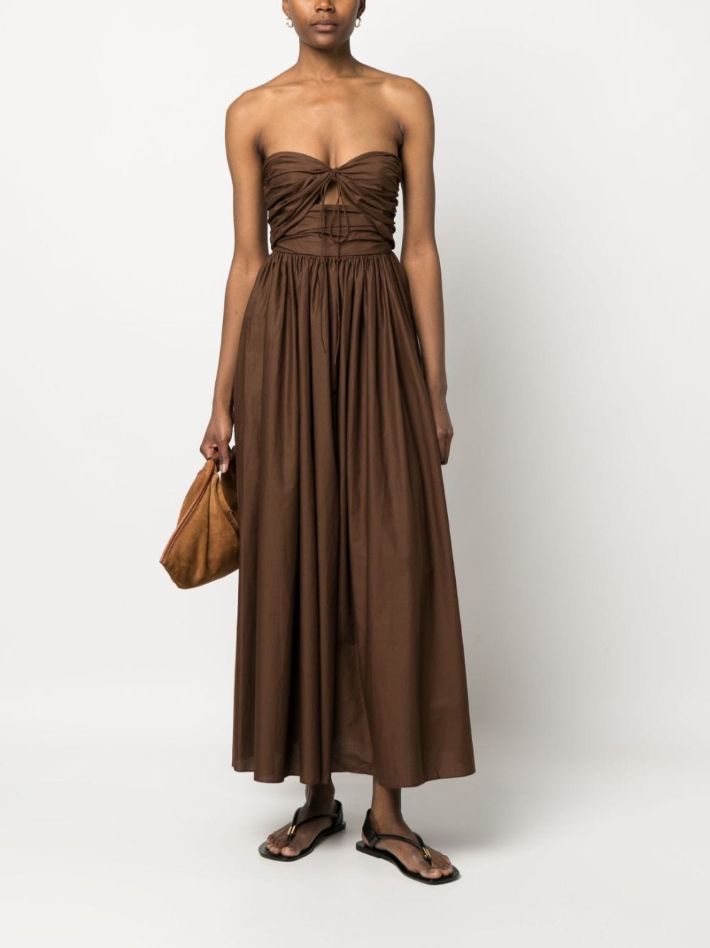 Matteau Mini-jurk met sweetheart hals - Bruin