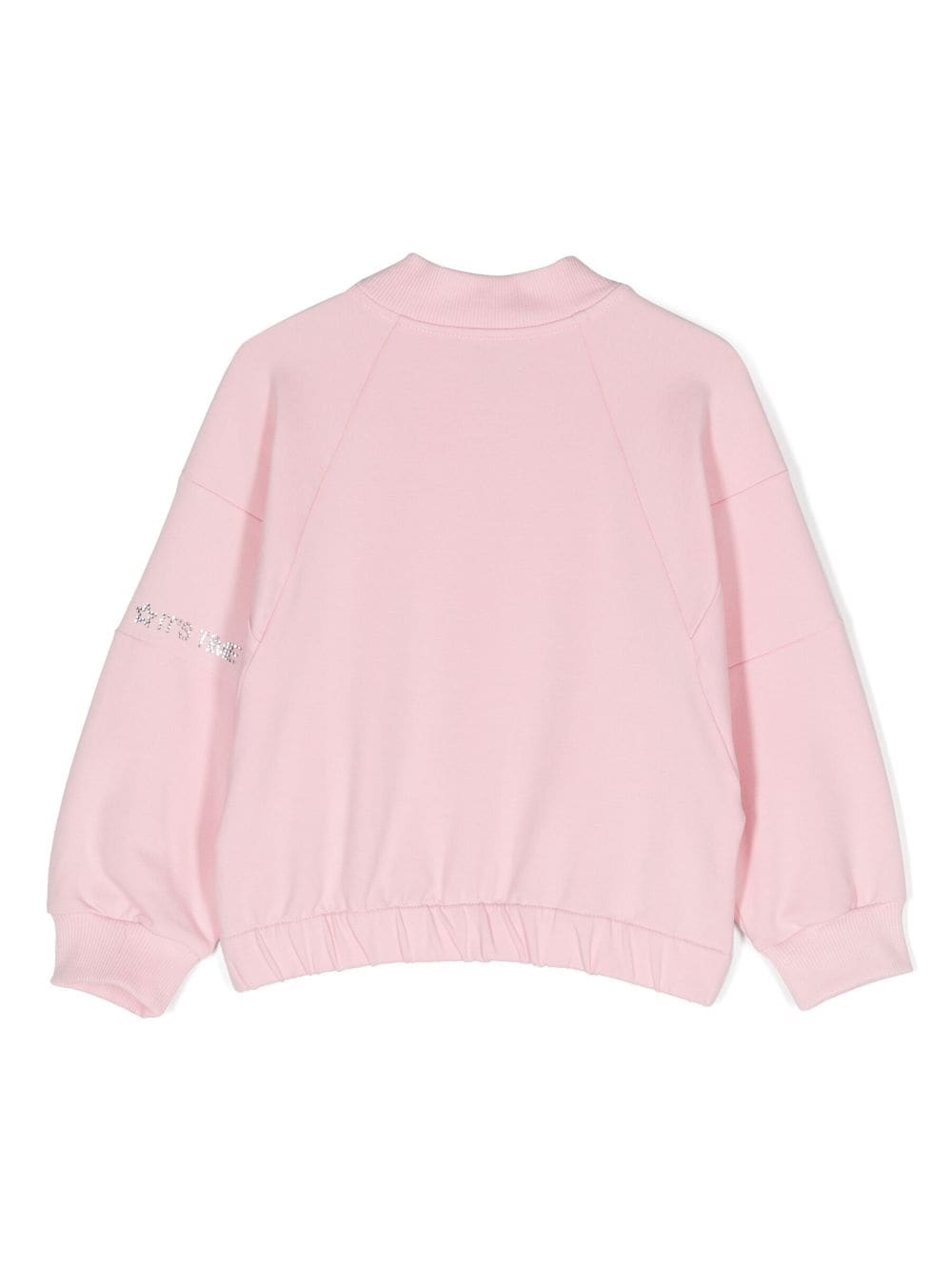 Monnalisa Sweater met logo en rits - Roze