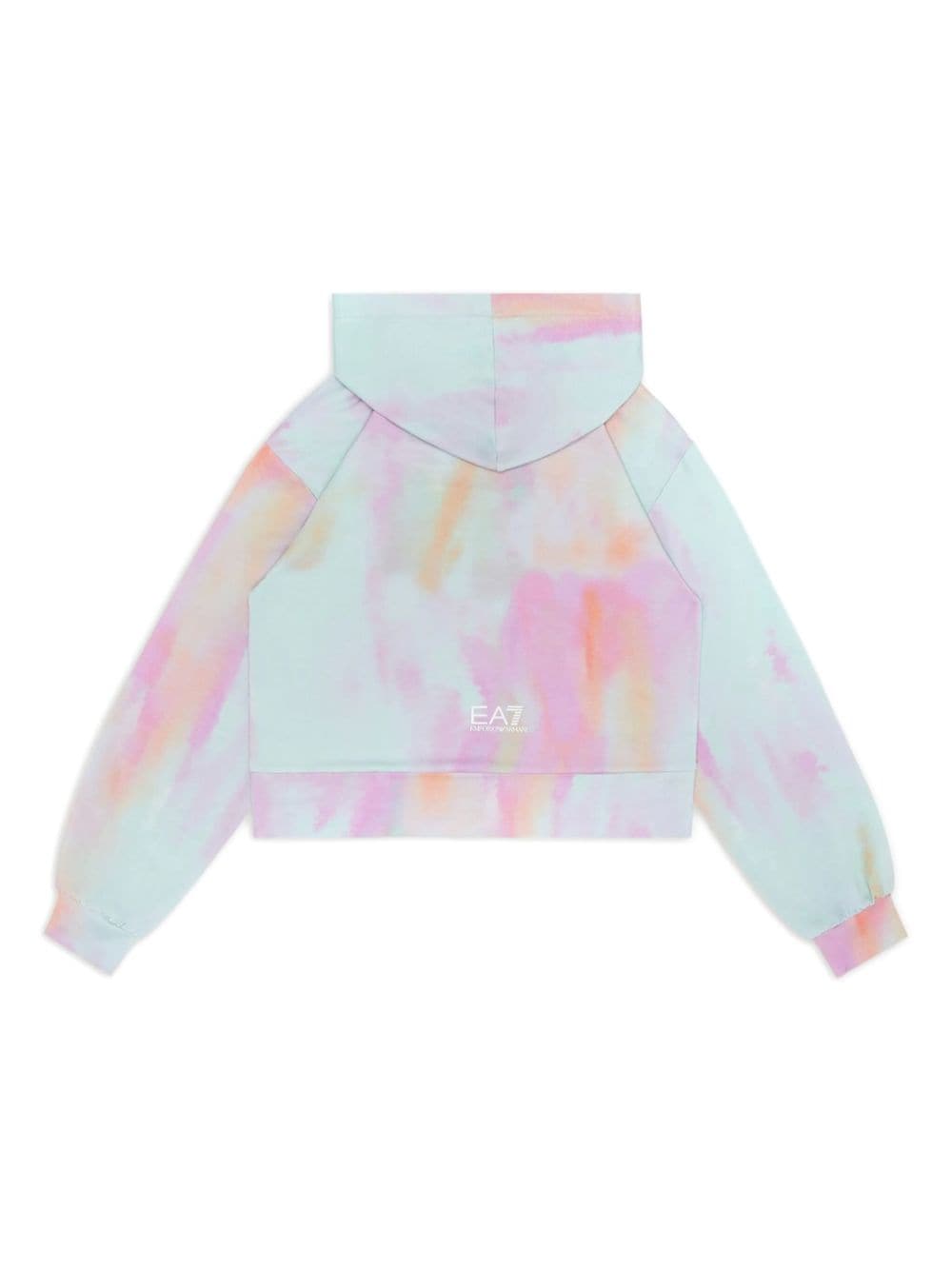 Emporio Armani Kids tie-dye logo hoodie - Roze