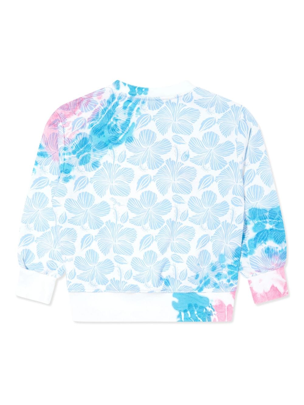 MSGM Kids floral-print cotton sweatshirt - Wit