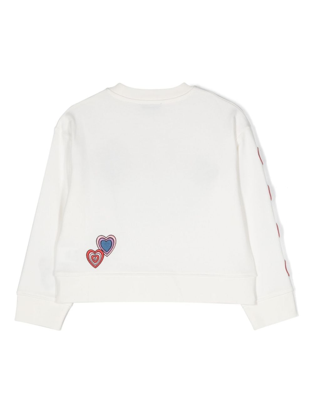 Stella McCartney Kids Katoenen sweater met hartprint - Wit