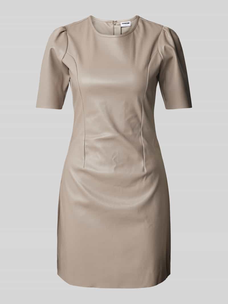 Noisy May Mini-jurk in beige met ronde hals model 'HILL'