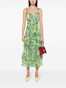 DVF Diane von Furstenberg Moderna midi-jurk met bloemenprint - Groen