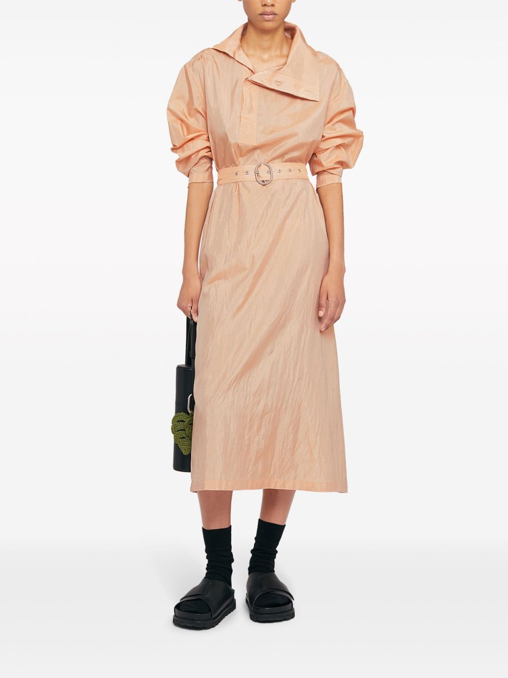 Jil Sander Midi-jurk met asymmetrische hals - Roze