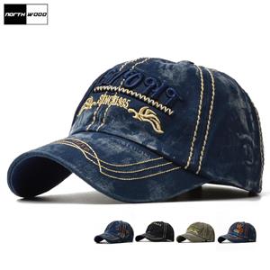 Northwood 4Styles Cotton Washed Letter Baseball Cap for Men Outdoor Unisex Snapback Hat Caps Kpop Trucker Cap