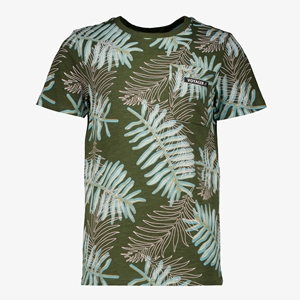 Unsigned jongens T-shirt met palmbladeren groen