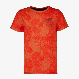 Unsigned jongens T-shirt met palmbladeren oranje