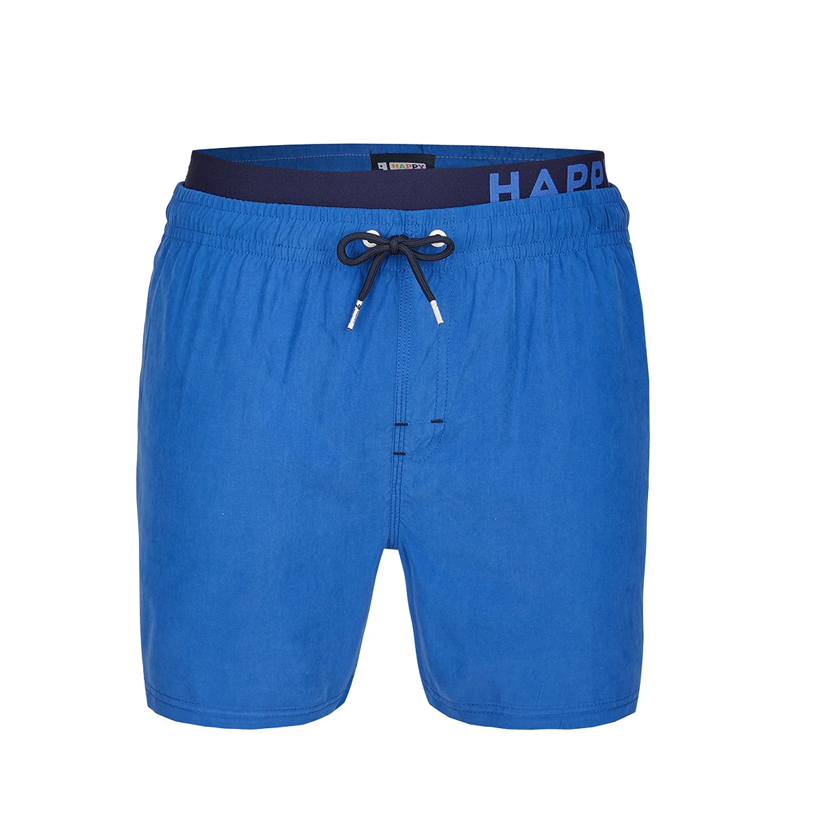 Happy Shorts Zwemshorts heren dubbele waistband effen blauw