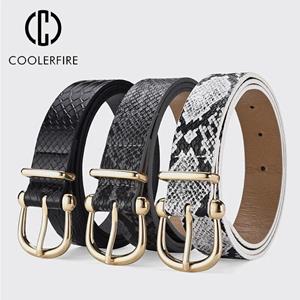 COOLERFIRE FASHION Vrouwen Riem Luxe Merk Eenvoudige PU Lederen Taille Riem Gouden Gesp Vrouwelijke Riemen Jeans Jurk Broek Tailleband Bandjes Geschenken NV012