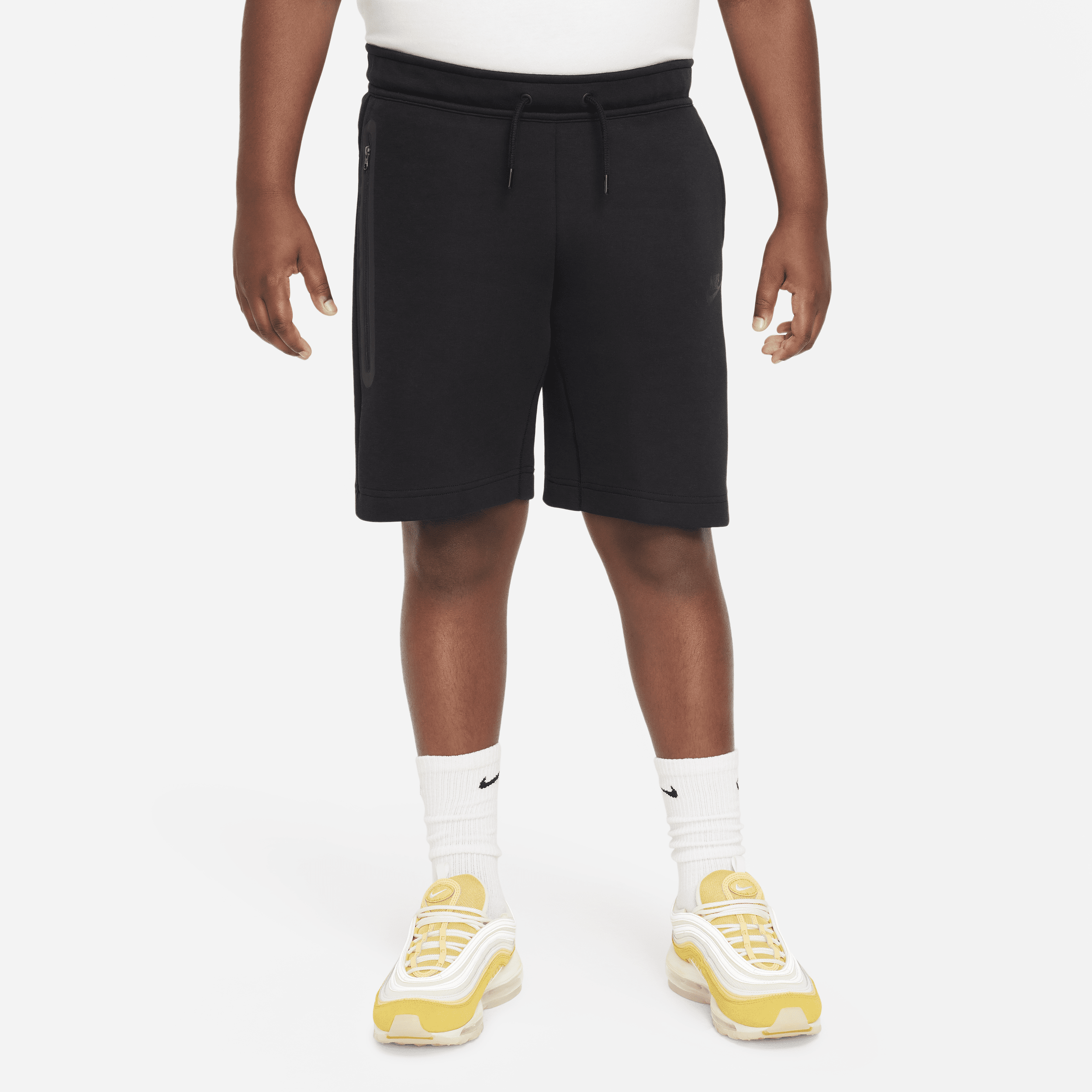 Nike Sportswear Tech Fleece Jongensshorts (ruimere maten) - Zwart