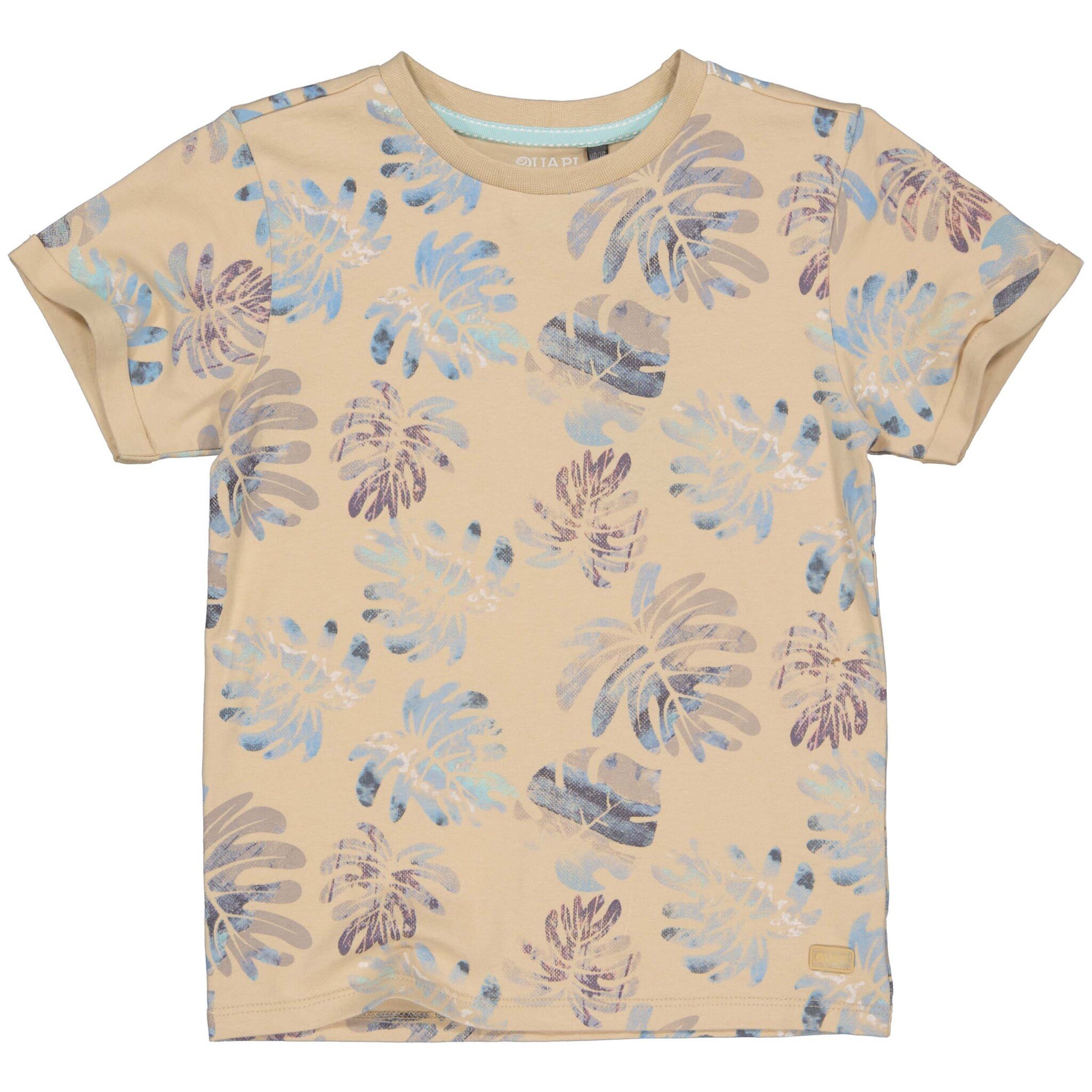 Quapi Jongens t-shirt - Benico - AOP zand