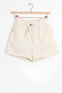 Sissy-Boy Off-white High Waist Katoenen Shorts