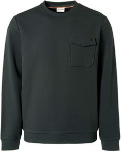 No Excess Sweater ronde hals crewneck jacquard dark steel