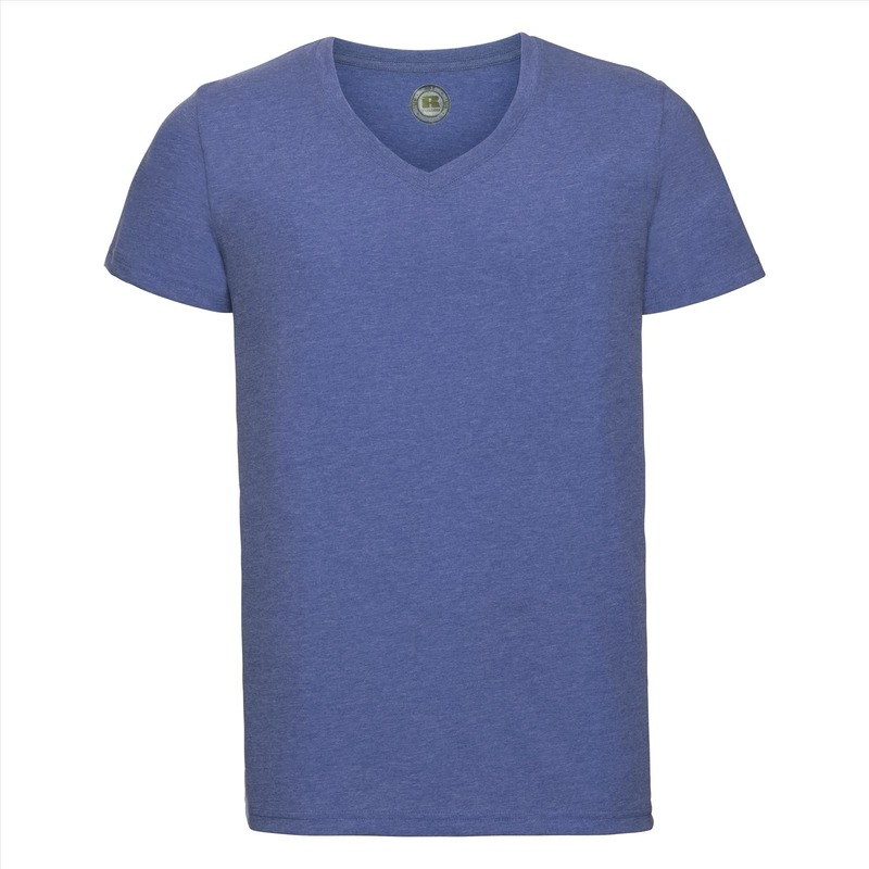 Russell Basic V-hals t-shirt vintage washed denim blauw voor heren