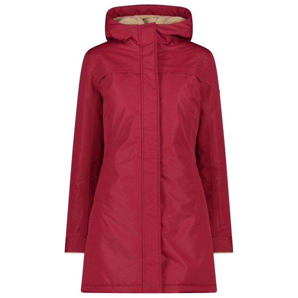 CMP  Women's Parka Fix Hood Taslan Polyester - Lange jas, rood