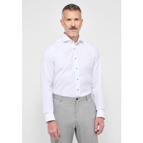 ETERNA Mode GmbH SLIM FIT Cover Shirt in weiß unifarben