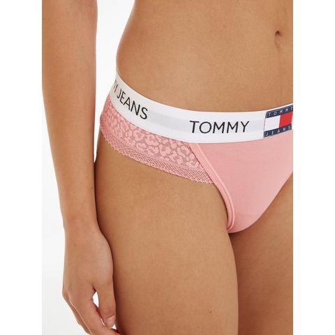Tommy Hilfiger Underwear String "THONG", mit Spitze & Tommy Hilfiger Logo-Elastikbund