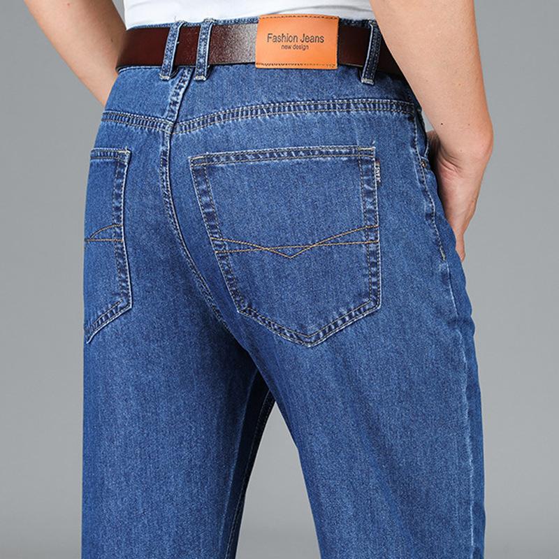 Cream of the crop Jeans heren lente en zomer katoenen dad jeans van middelbare leeftijd losse rechte hoge taille groot formaat dun gedeelte zacht