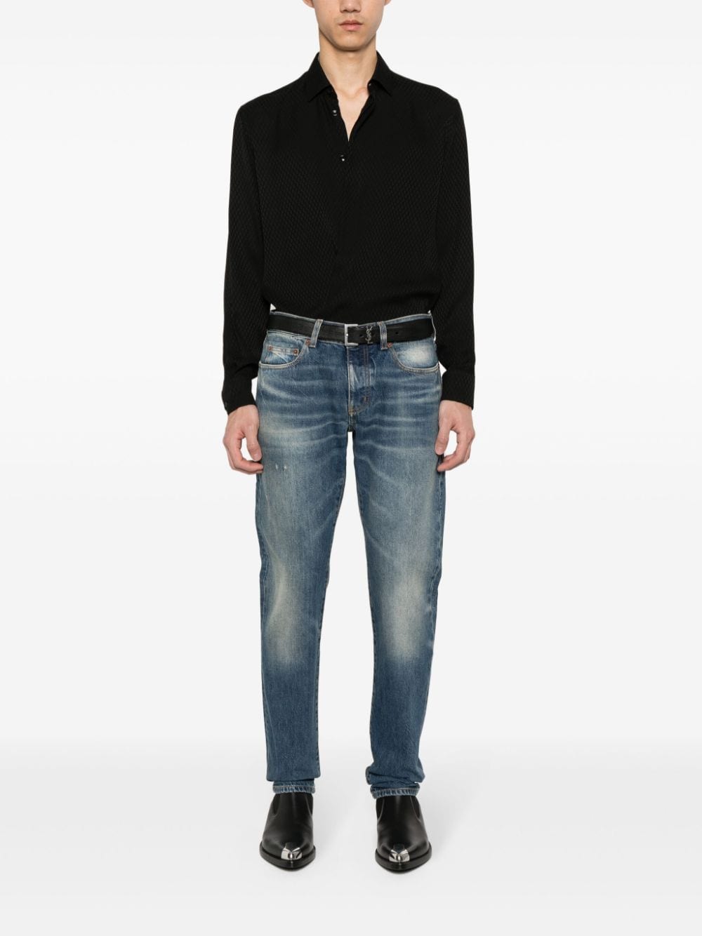 Saint Laurent low-rise slim-fit jeans - Blauw
