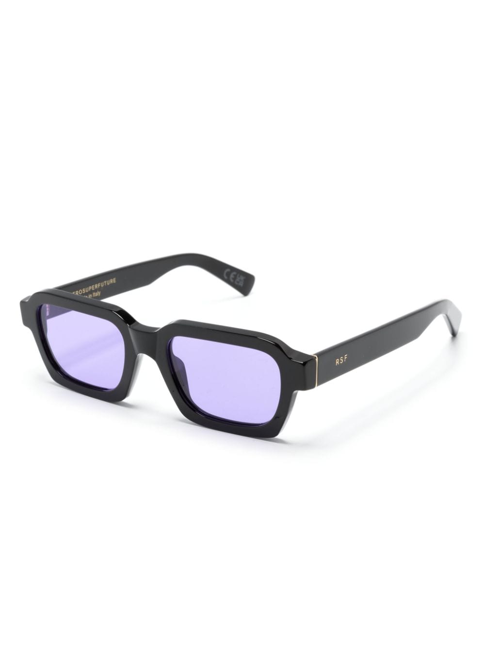 Retrosuperfuture Caro zonnebril met vierkant montuur - Zwart