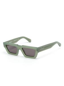 Off-White Manchester zonnebril met rechthoekig montuur - Groen