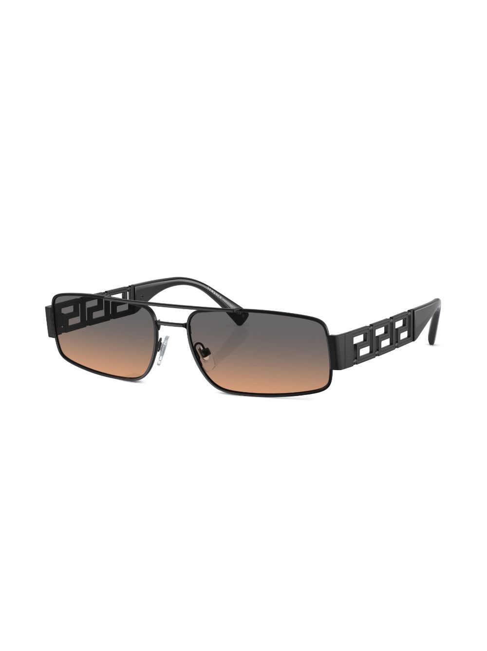 Versace Eyewear Zonnebril met rechthoekig montuur - Zwart