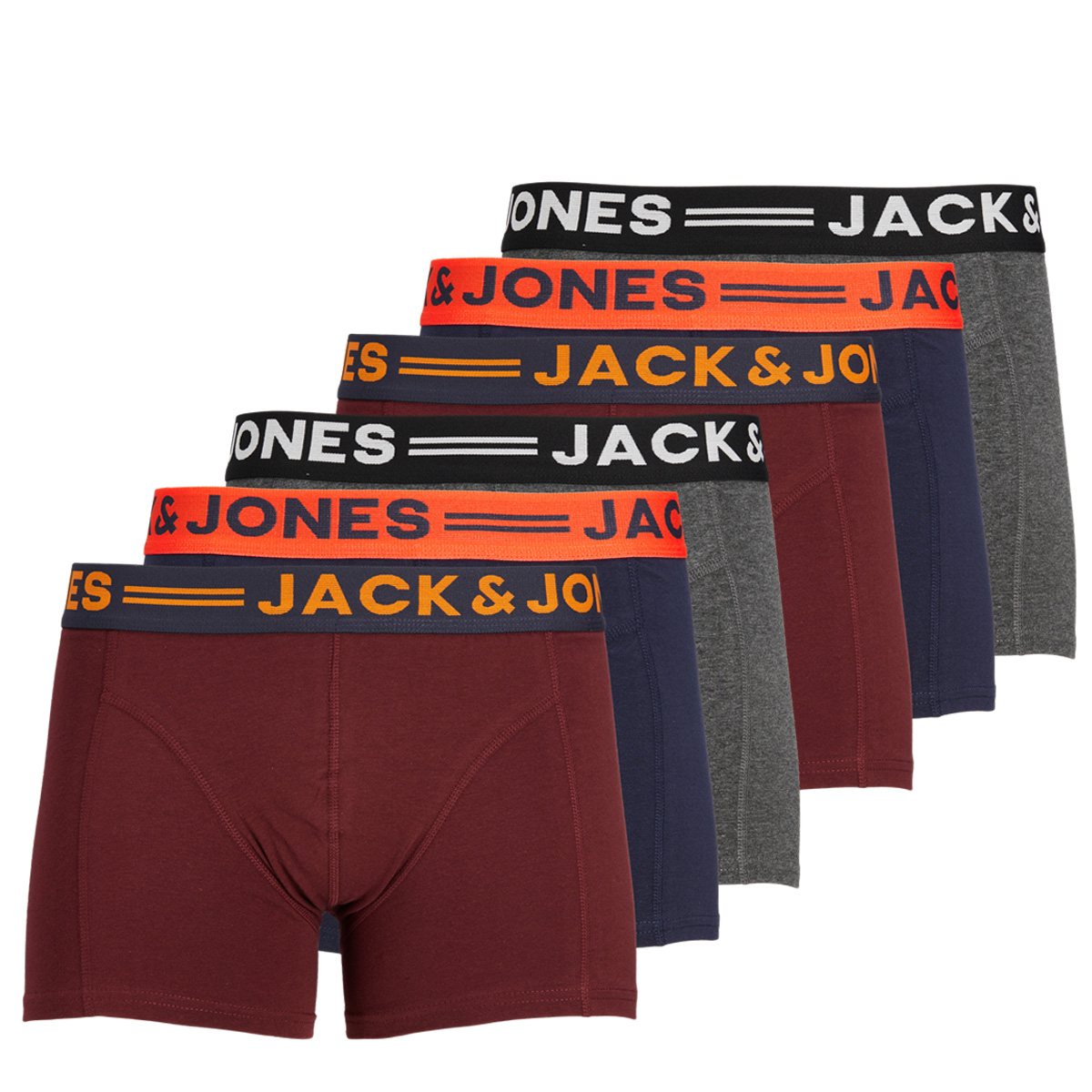 Jack & Jones Boxershorts JACLICHFIELD Trunks 6-pack Burgundy-S